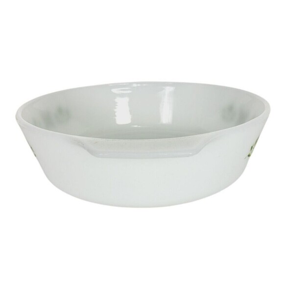 VTG MCM 60s Fire King Meadow Green 2 Quart #438 Milk Glass Casserole Bakeware - Picture 8 of 10